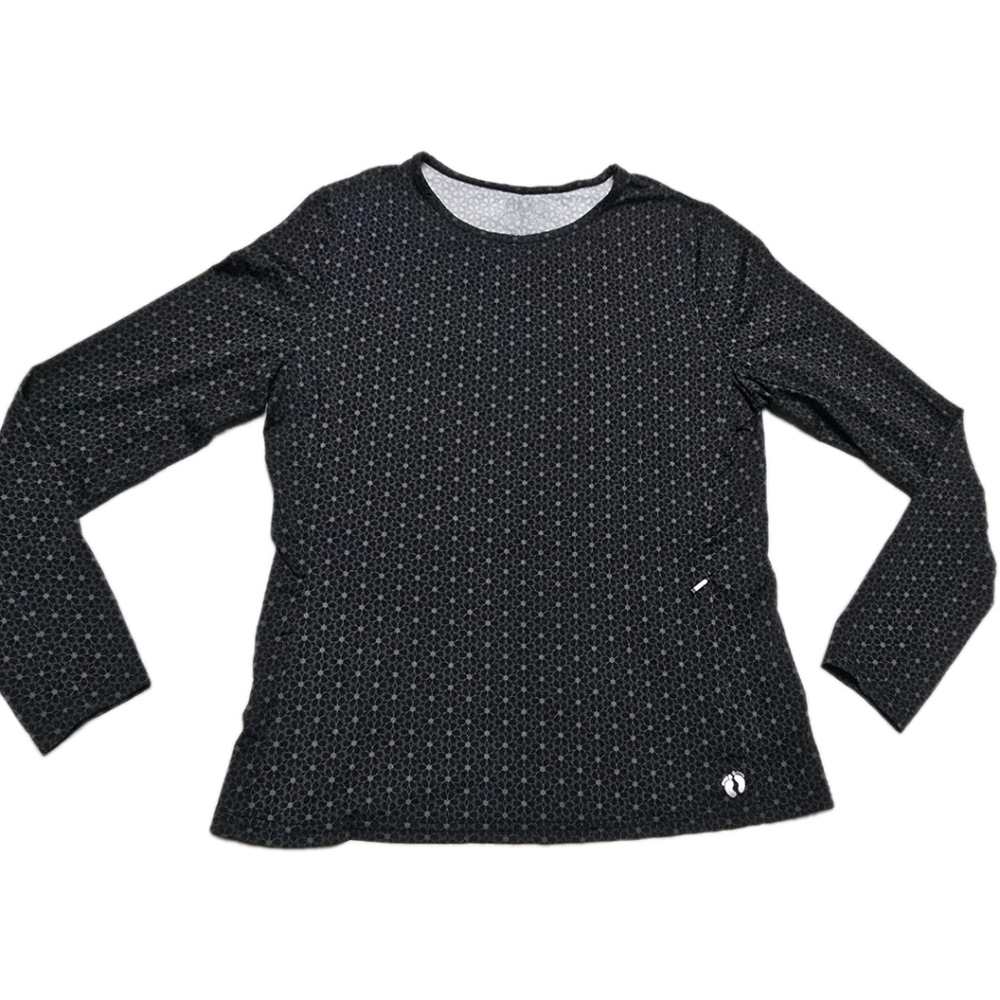 Hang Ten Top Women Small Guard UPF 50+ Flower Zip Pocket Quick Dry Sportswear